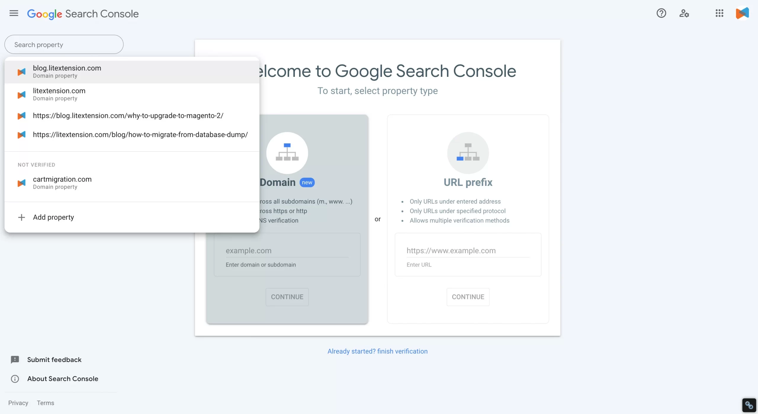 GG search console