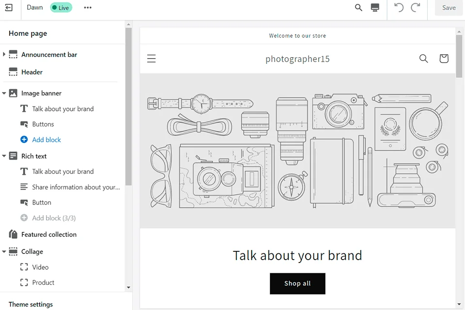 how to start your business photography with shopify themes