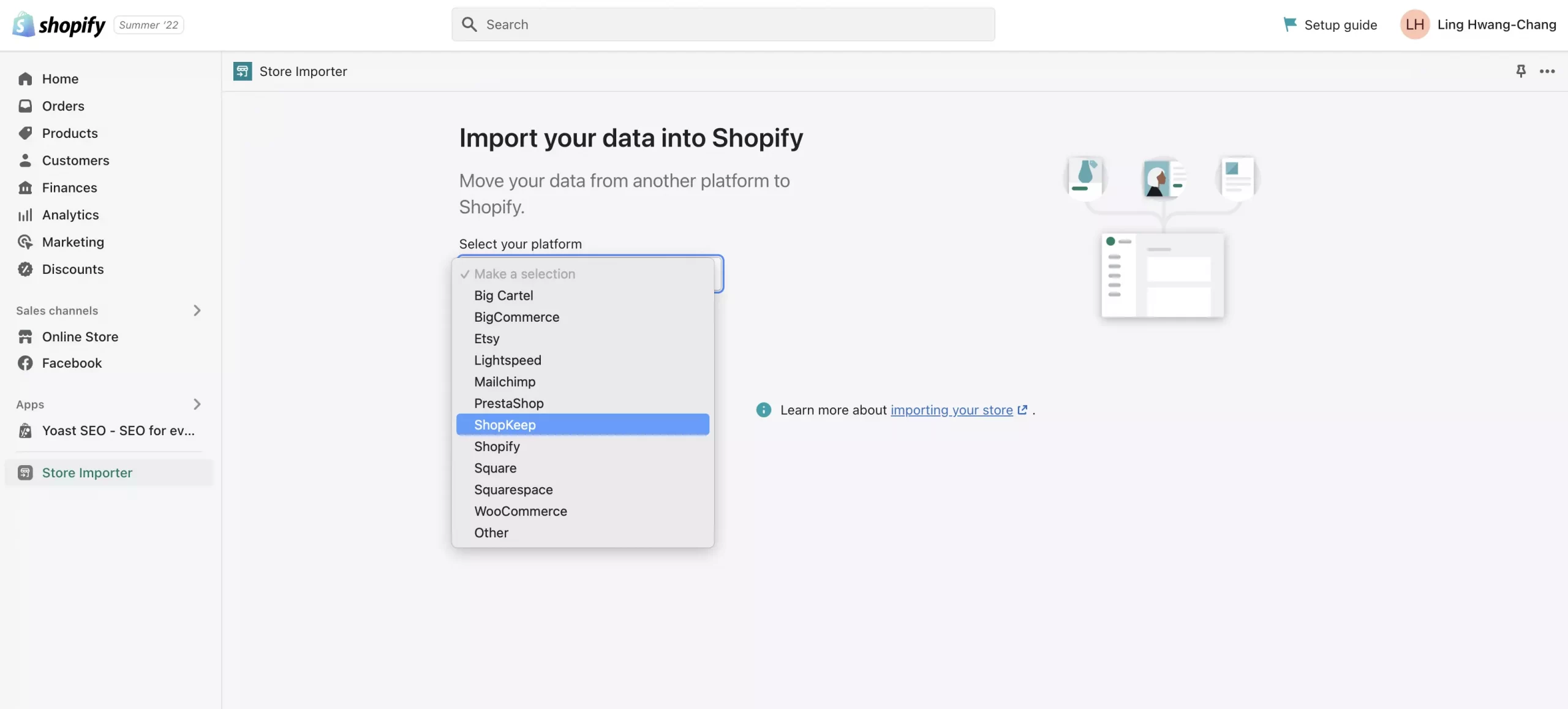 import customers and orders to shopify
