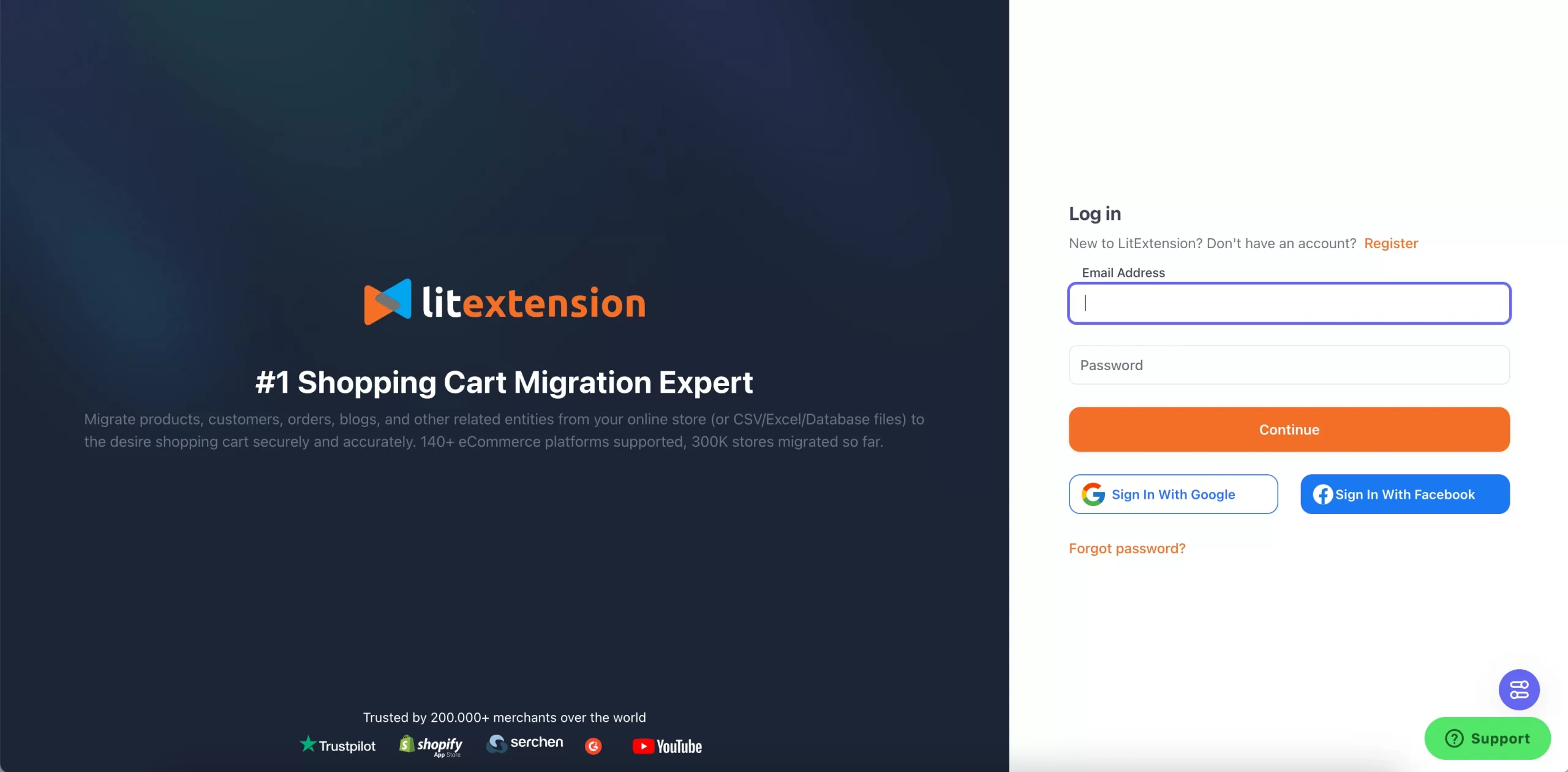 Log in to LitExtension