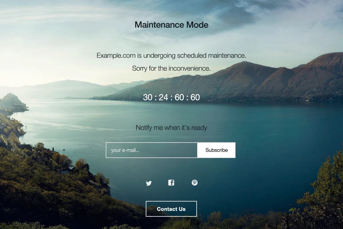 Maintenance Mode WordPress