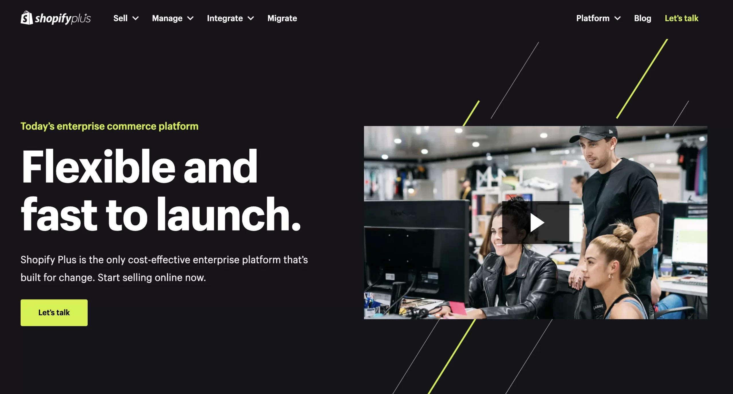 Shopify Plus Homepage