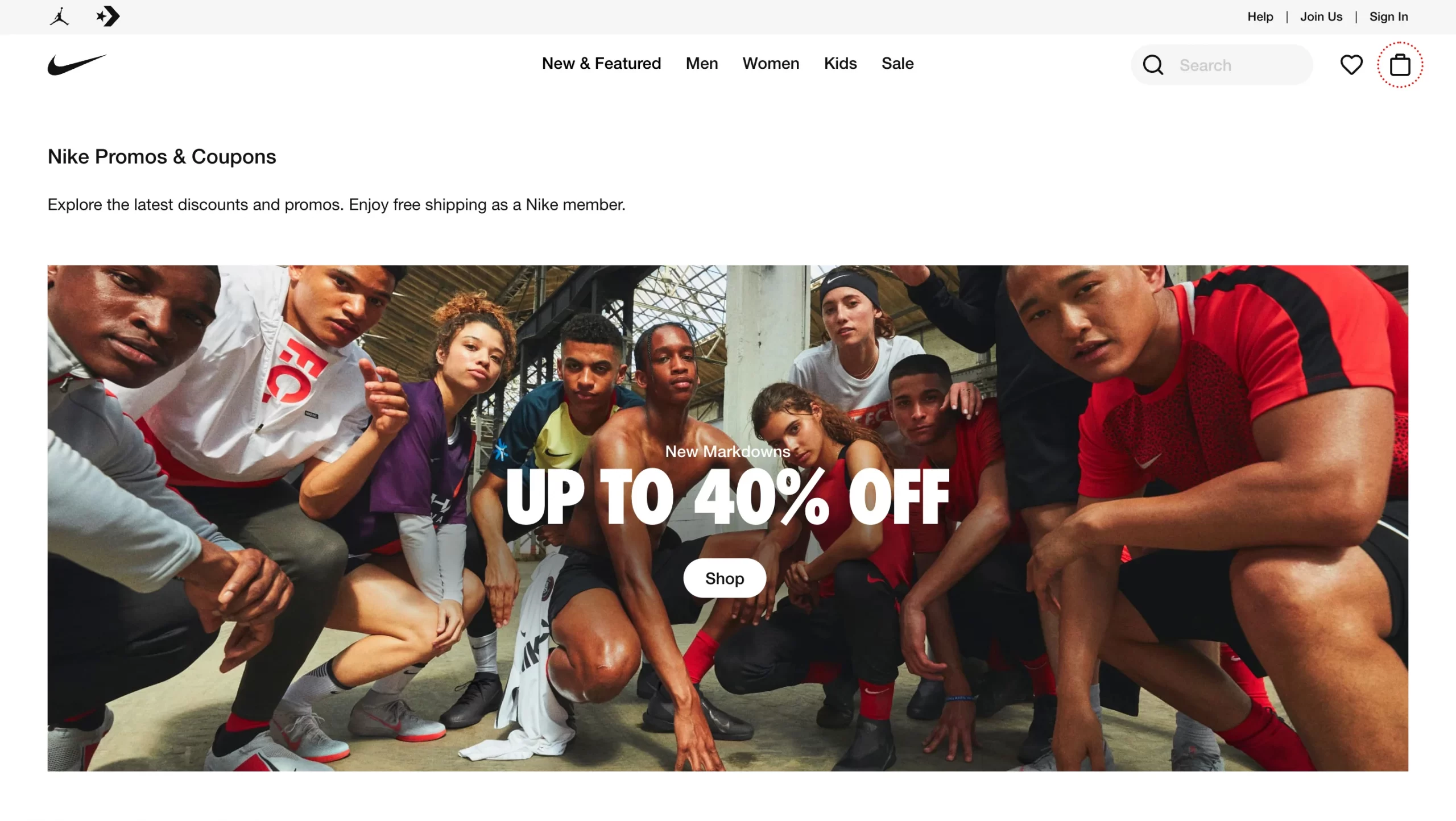 Nike store sales promotion