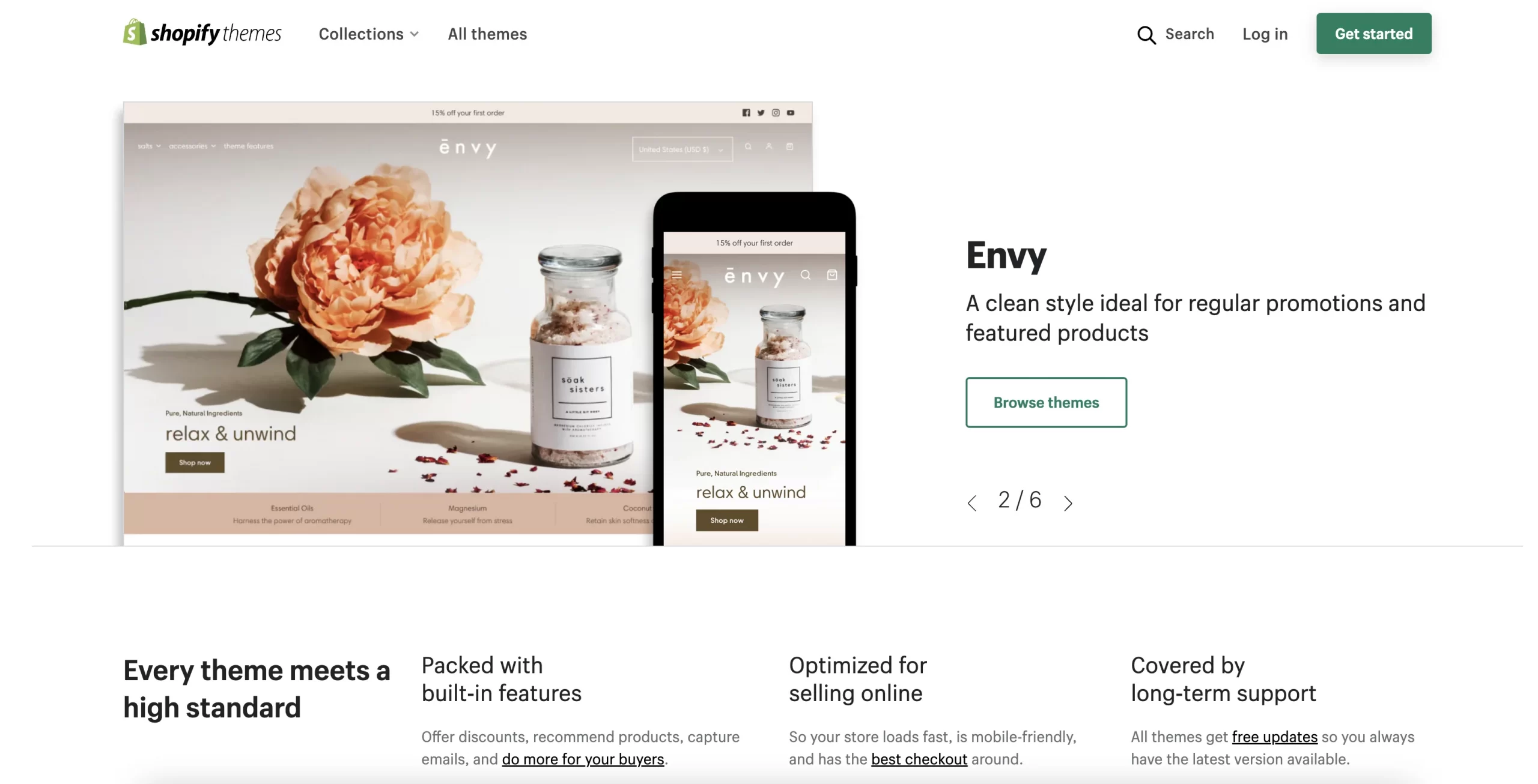 shopify themes store