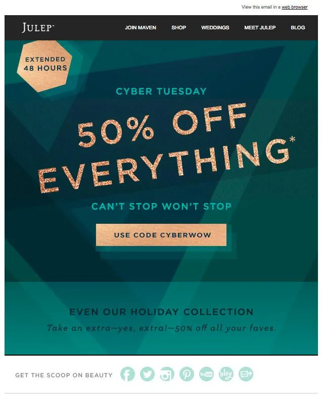 Black friday email 