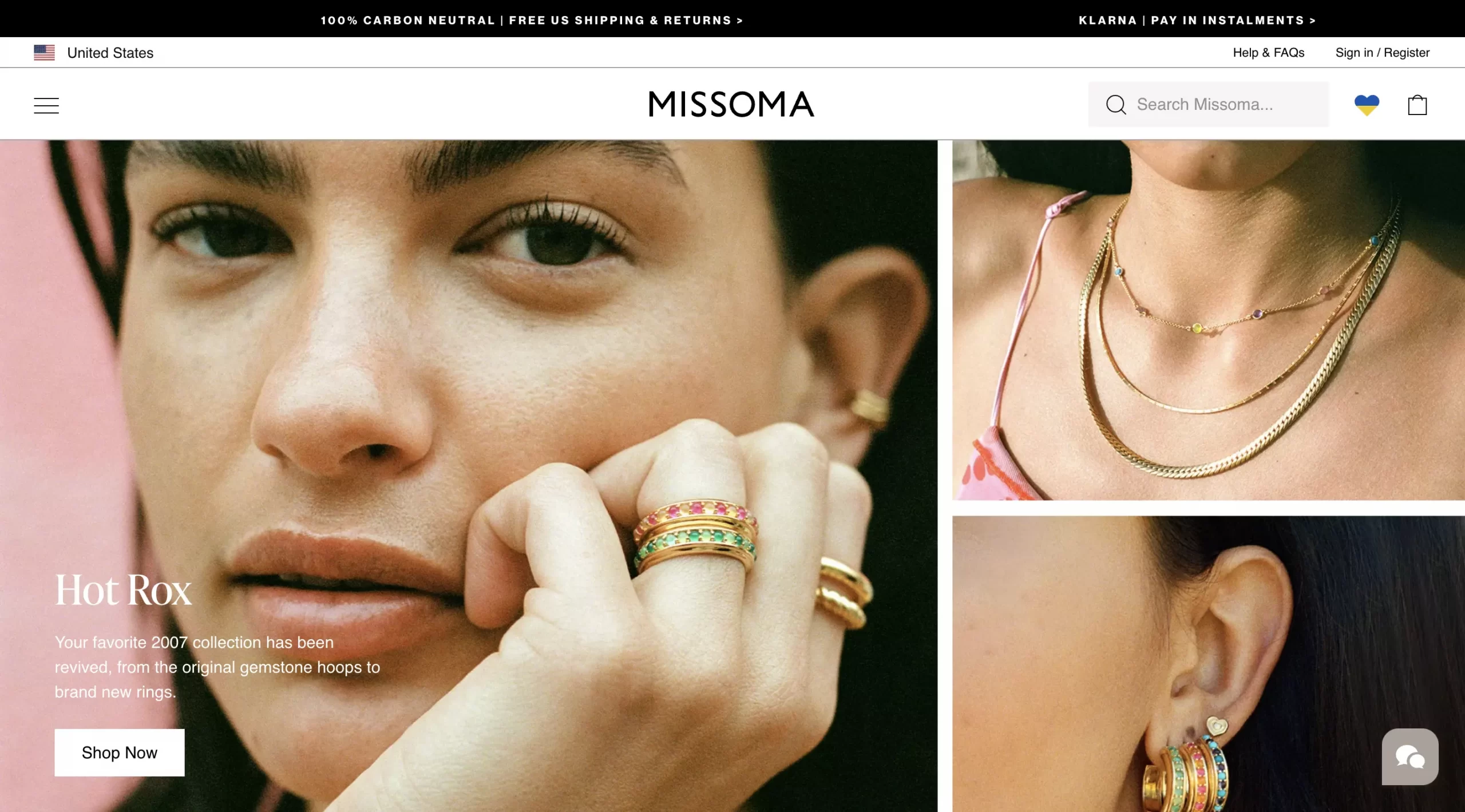 best shopify jewelry stores missoma 