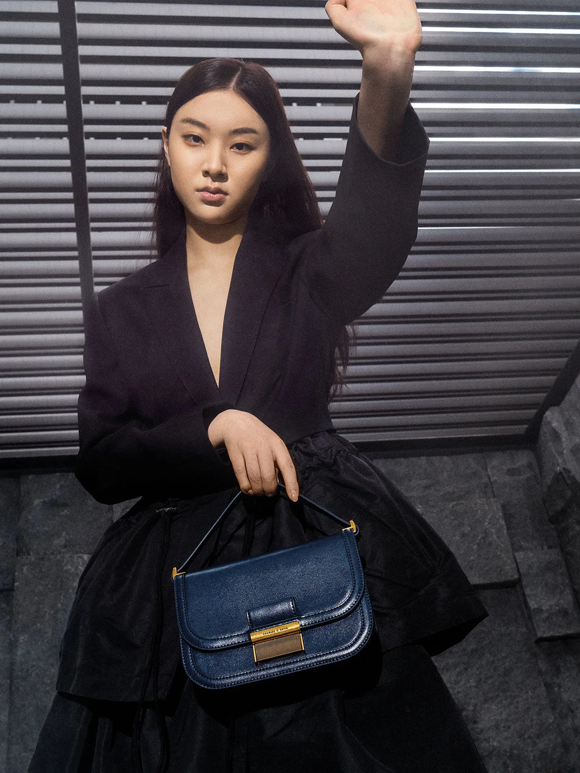 Charlot Crossbody Bag in Navy by Charles & Keiths