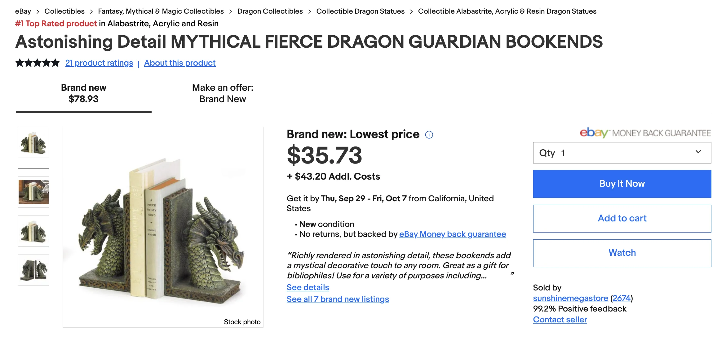 Dragon Bookends for sale online - eBay