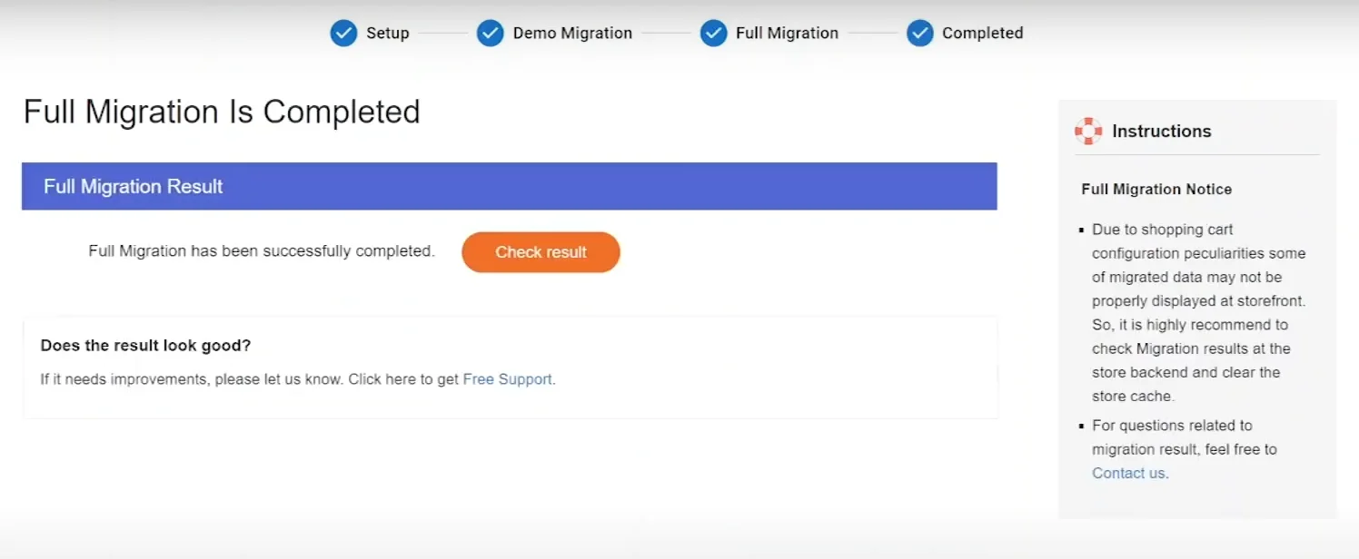 check weebly to shopify full migration results