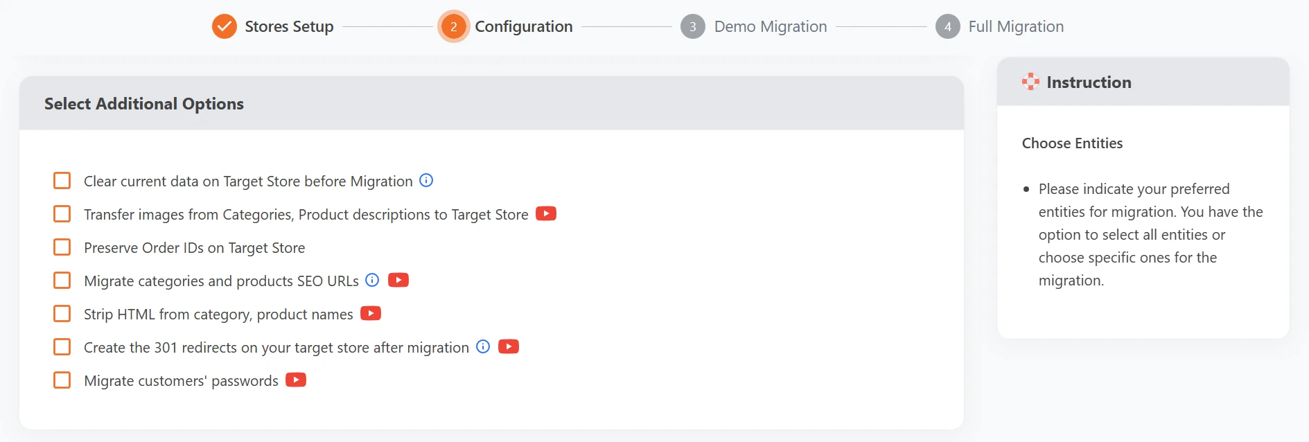 Step 2b: Select Additional Options