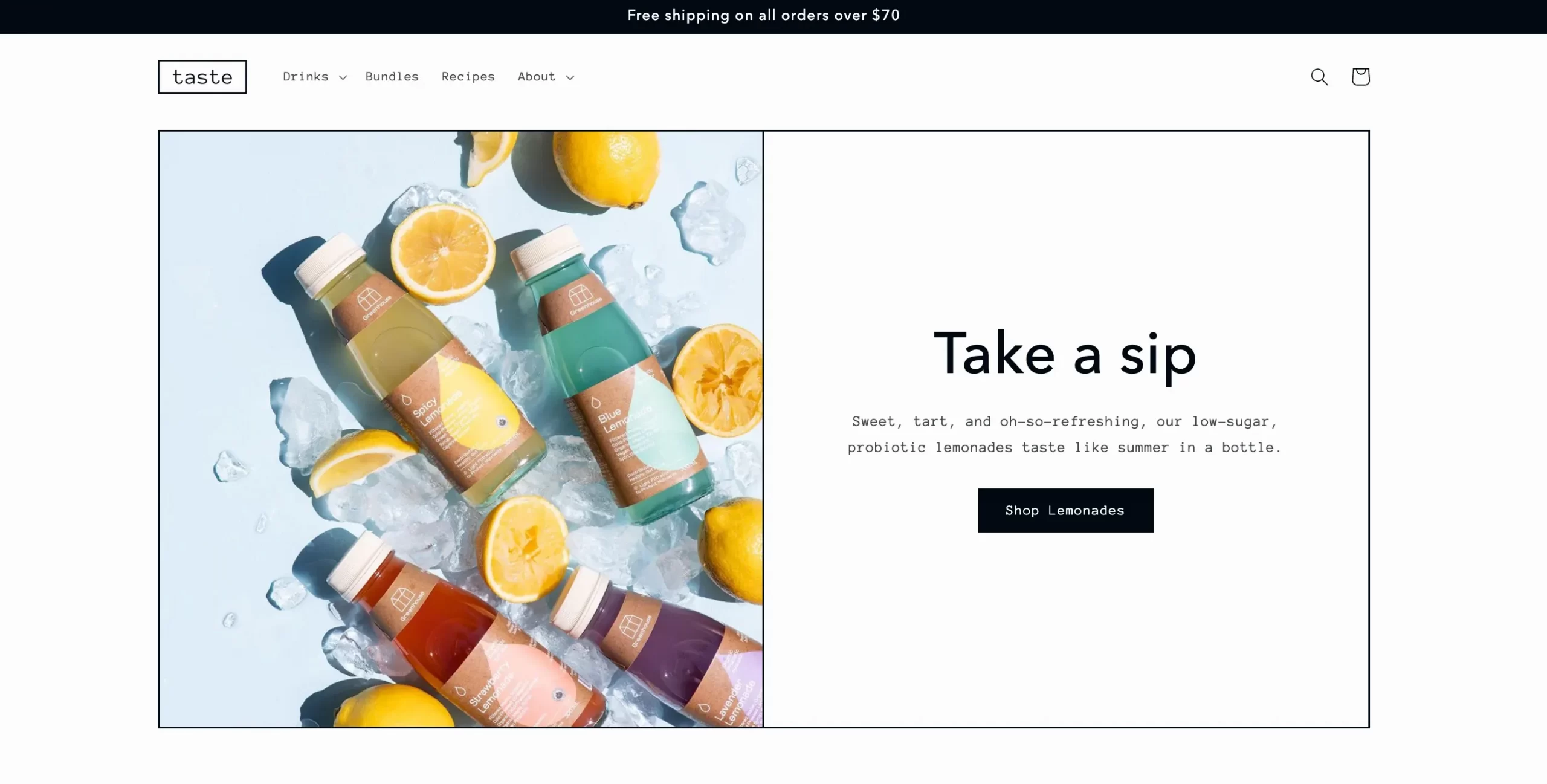 free shopify themes taste