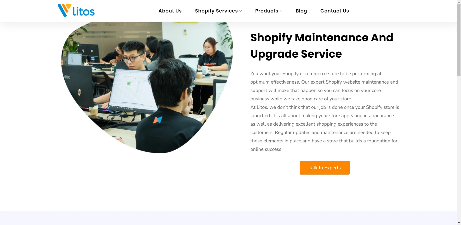 Litos’s Shopify Upgrade & Maintenance Service