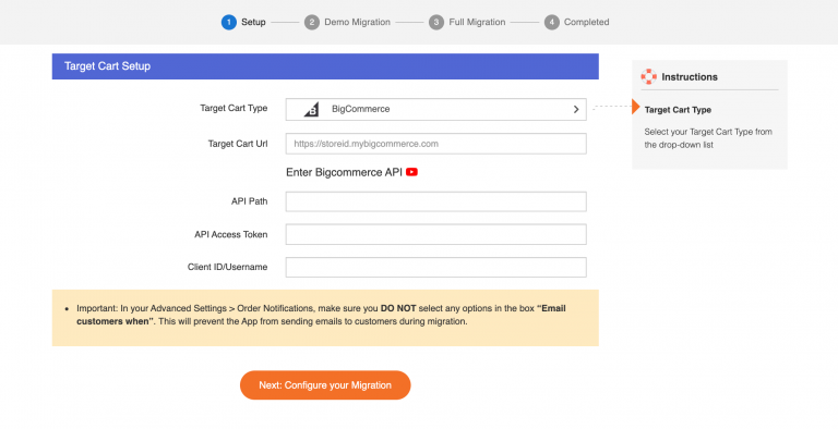 BigCommerce Target Cart