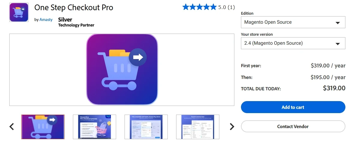 One step checkout pro