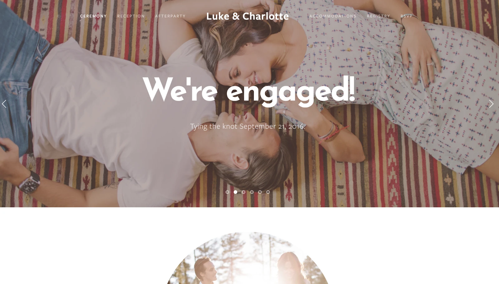 wedding website examples