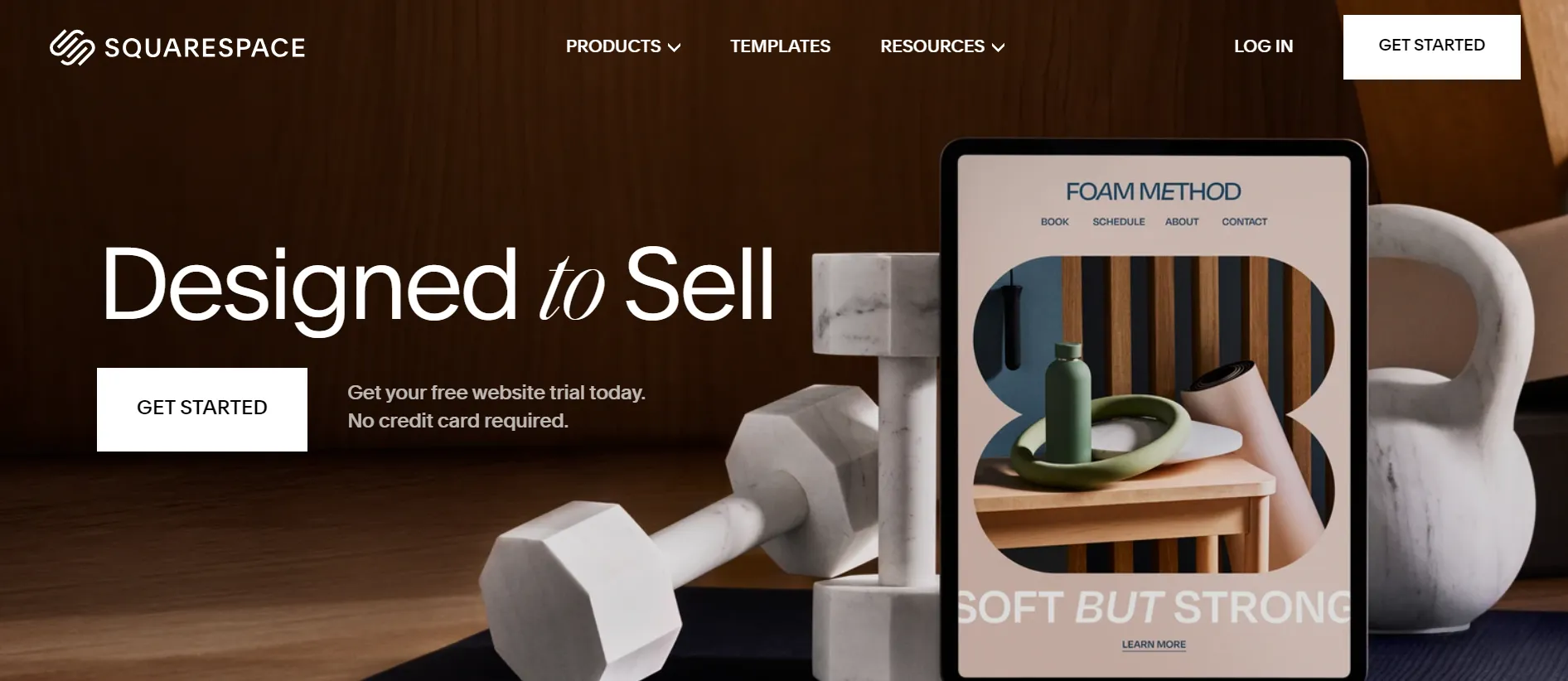 Squarespace homepage