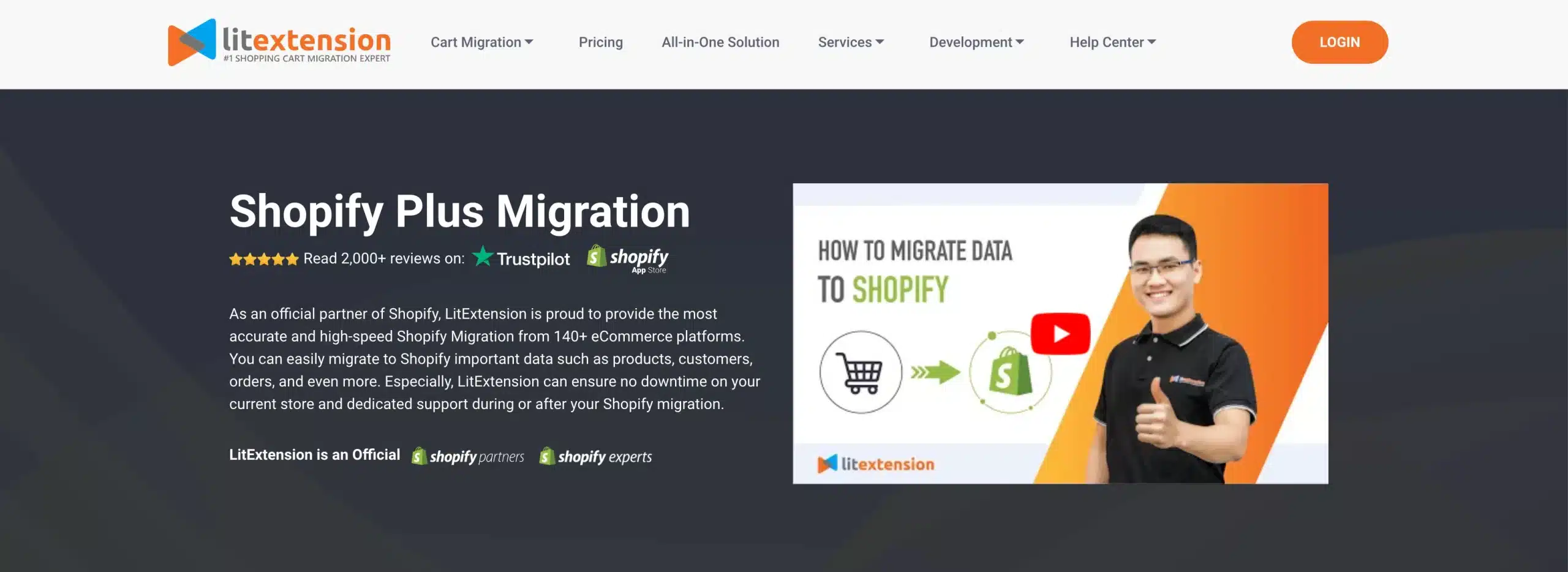 LitExtension Shopify Plus migration