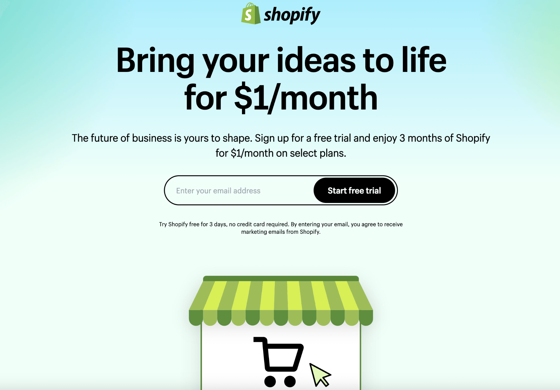 Shopify free trial