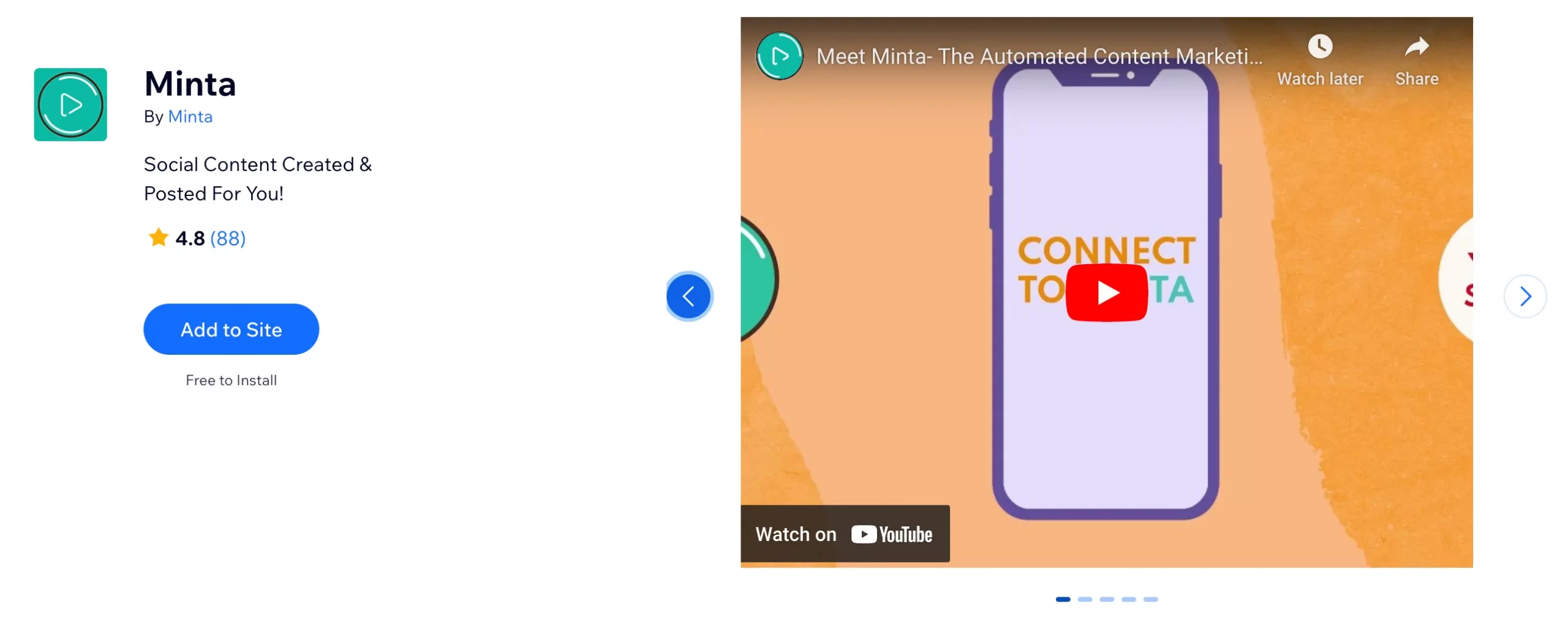 Minta best wix apps for social