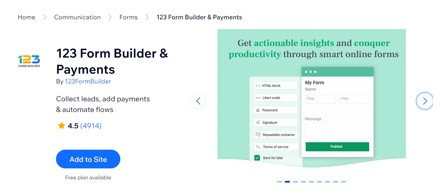 123 Form Builder & Payments