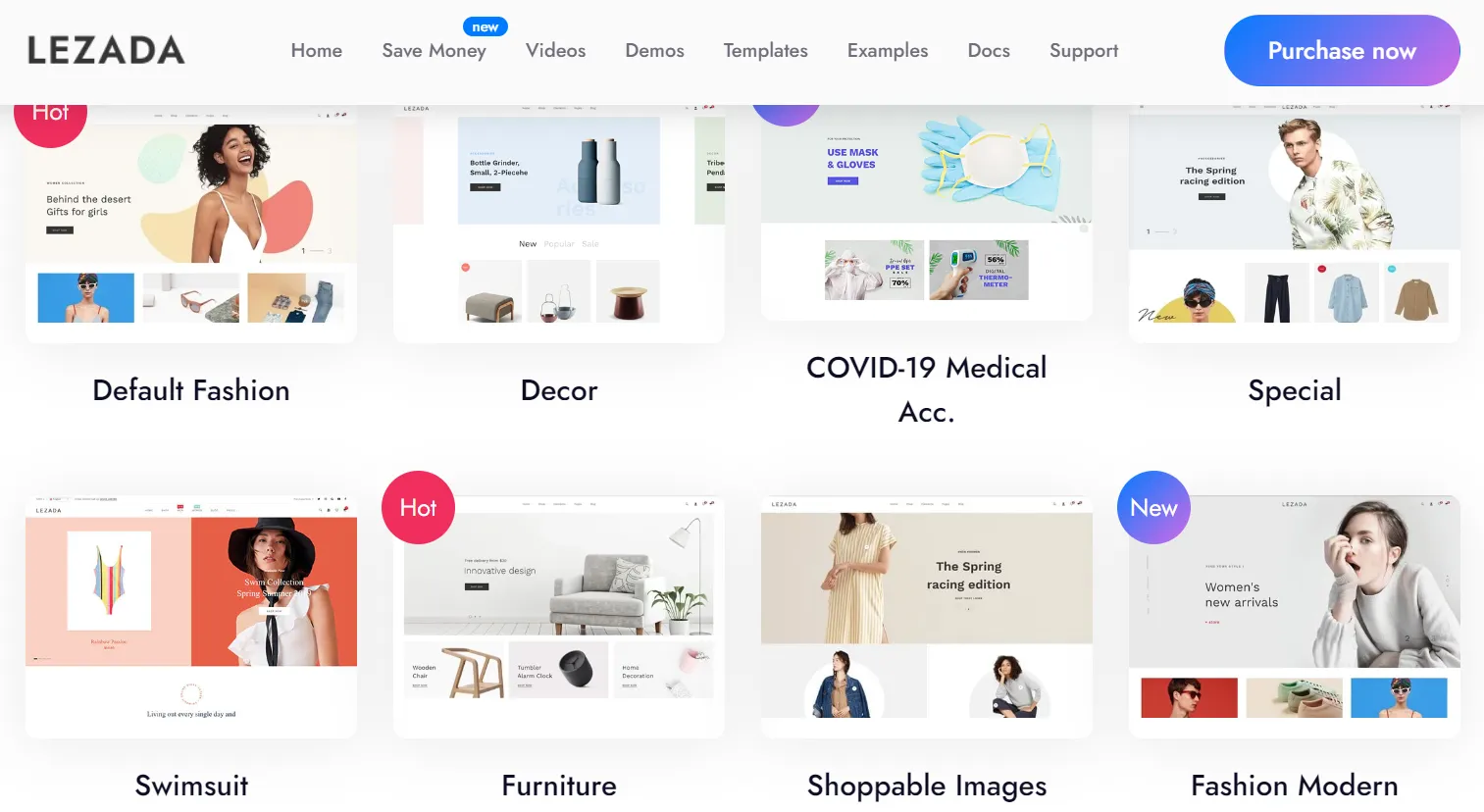 Lezada multipurpose Shopify theme suitable option for clothing stores