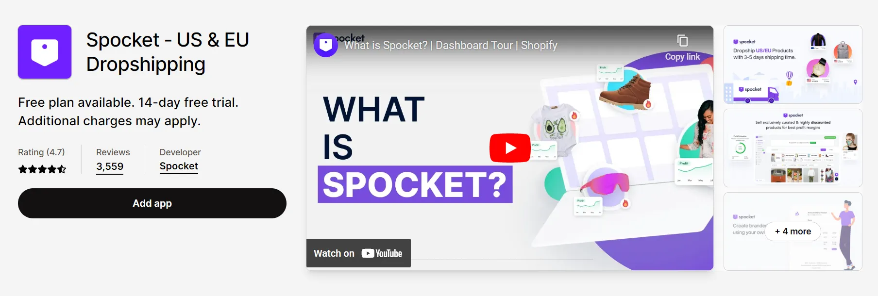 Spocket Shopify dropshipping app