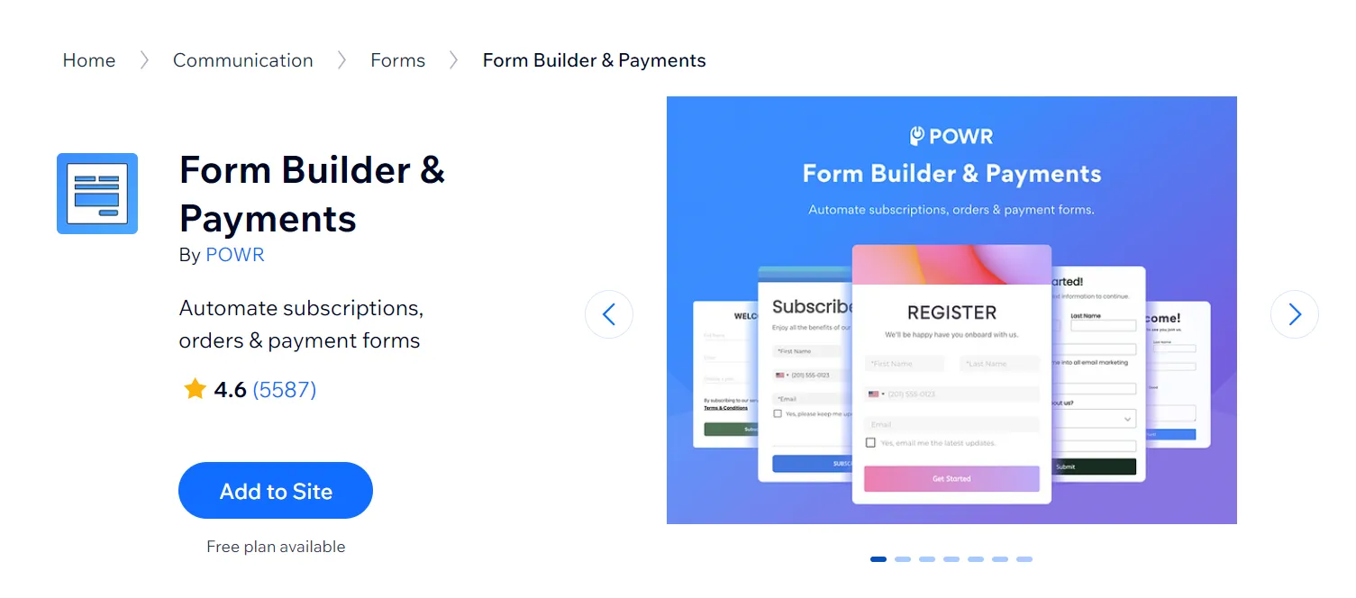 Form Builder & Payments by POWR