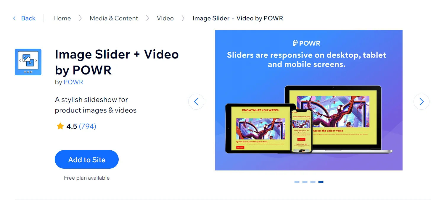 Image Slider & Video by POWR