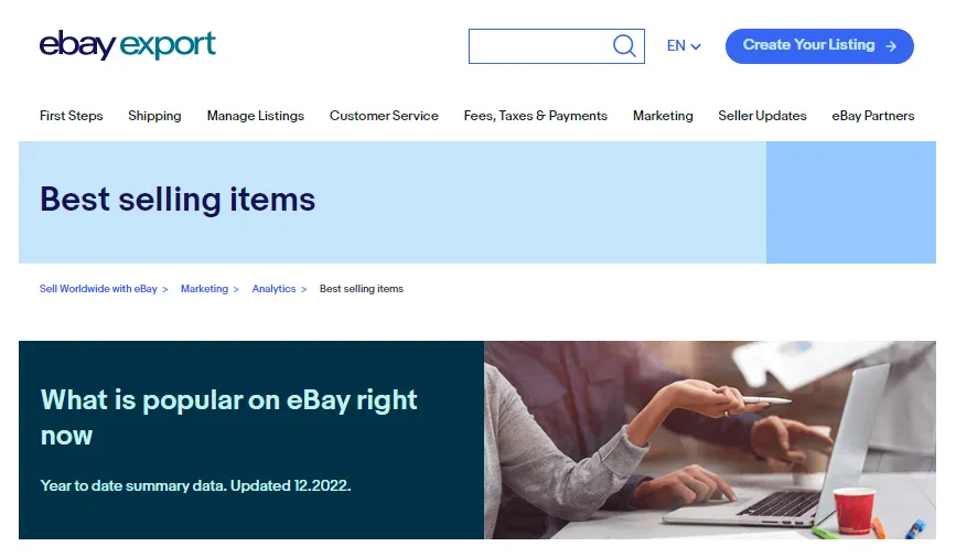 eBay best sellers are a great source to find products to sell on Shopify