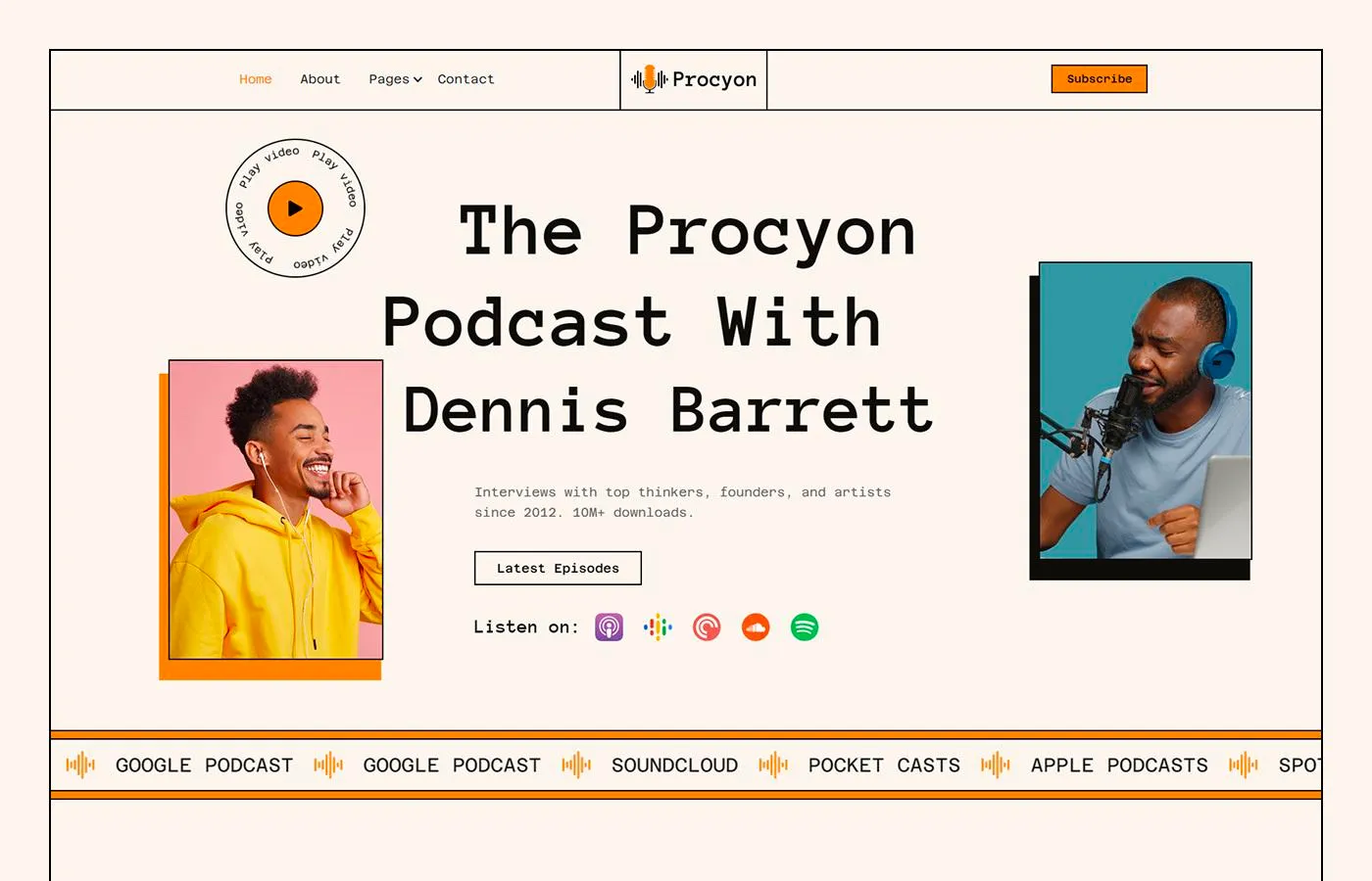 Procyon podcast website template