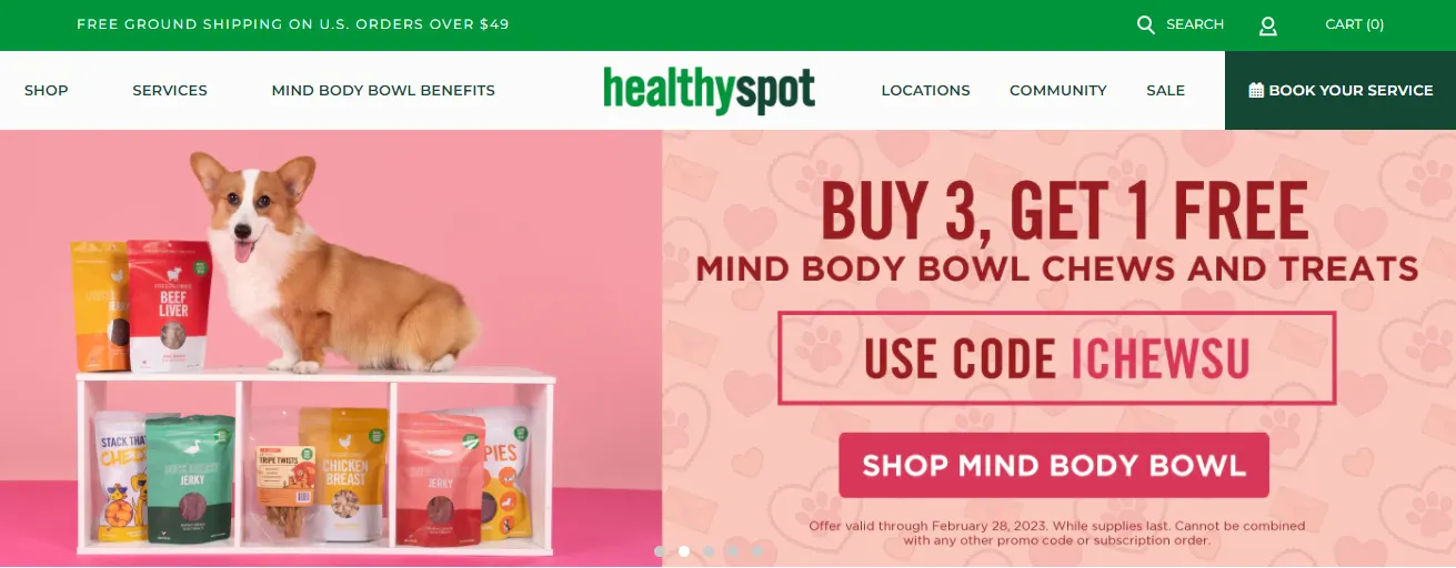 Healthyspot - A successful pet store on Shopify