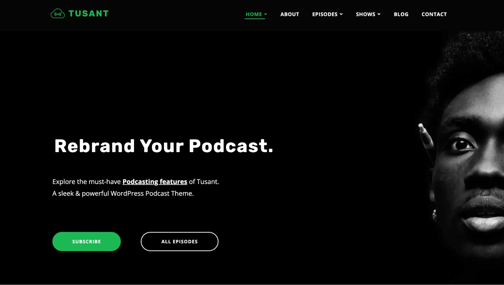 Tusan podcast website template