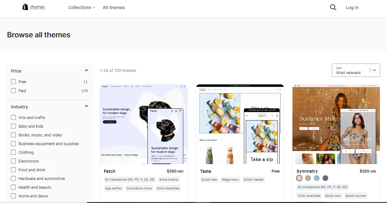 Shopify Theme Store