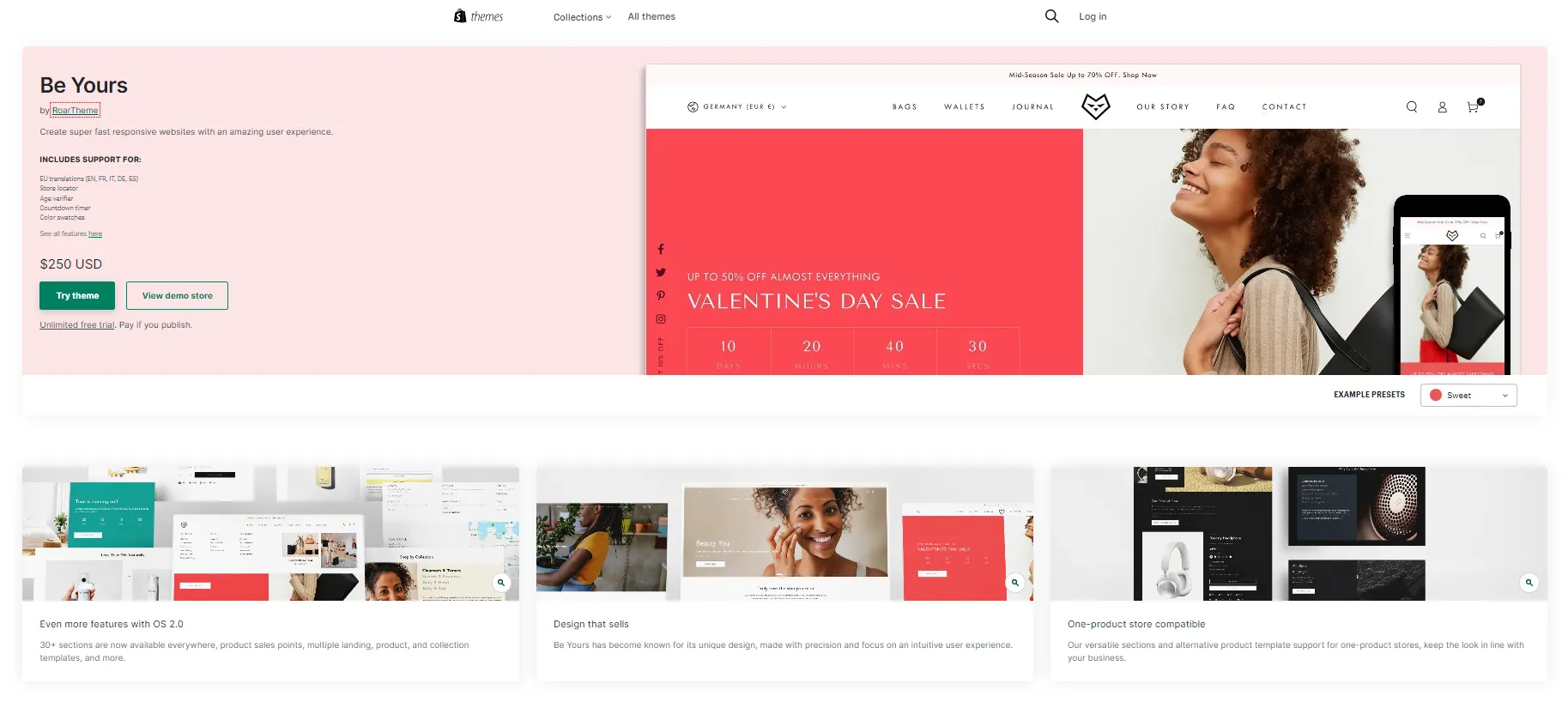 Be Yours Shopify theme