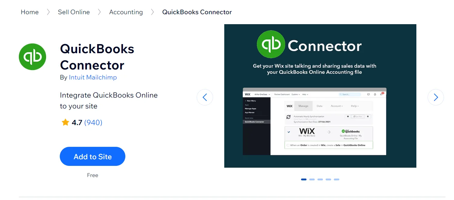 Quickbooks Connector app