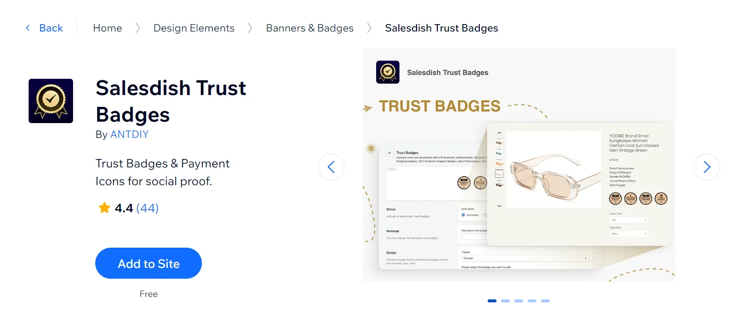 Salesdish Trust Badges