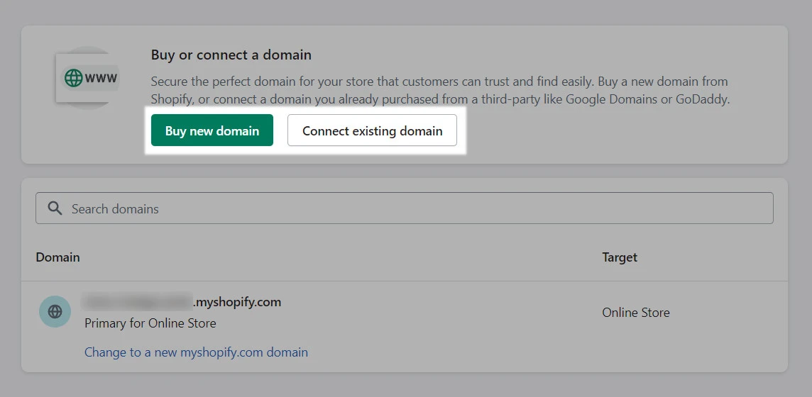 how to change shopify domain name