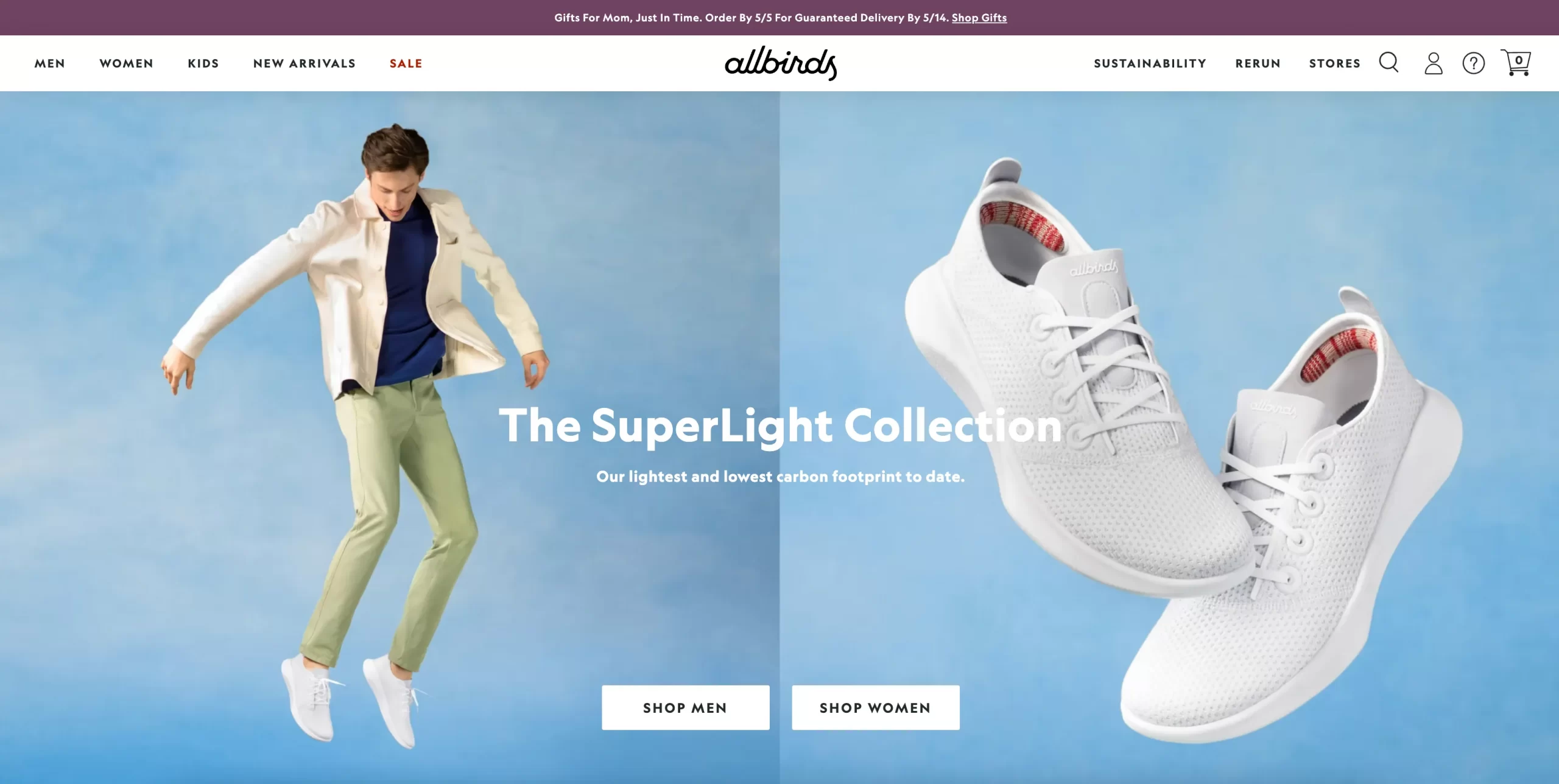 Allbirds store on Shopify Plus