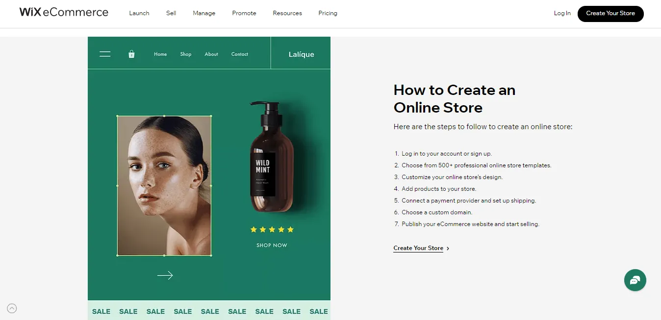 How to create an online store with Wix