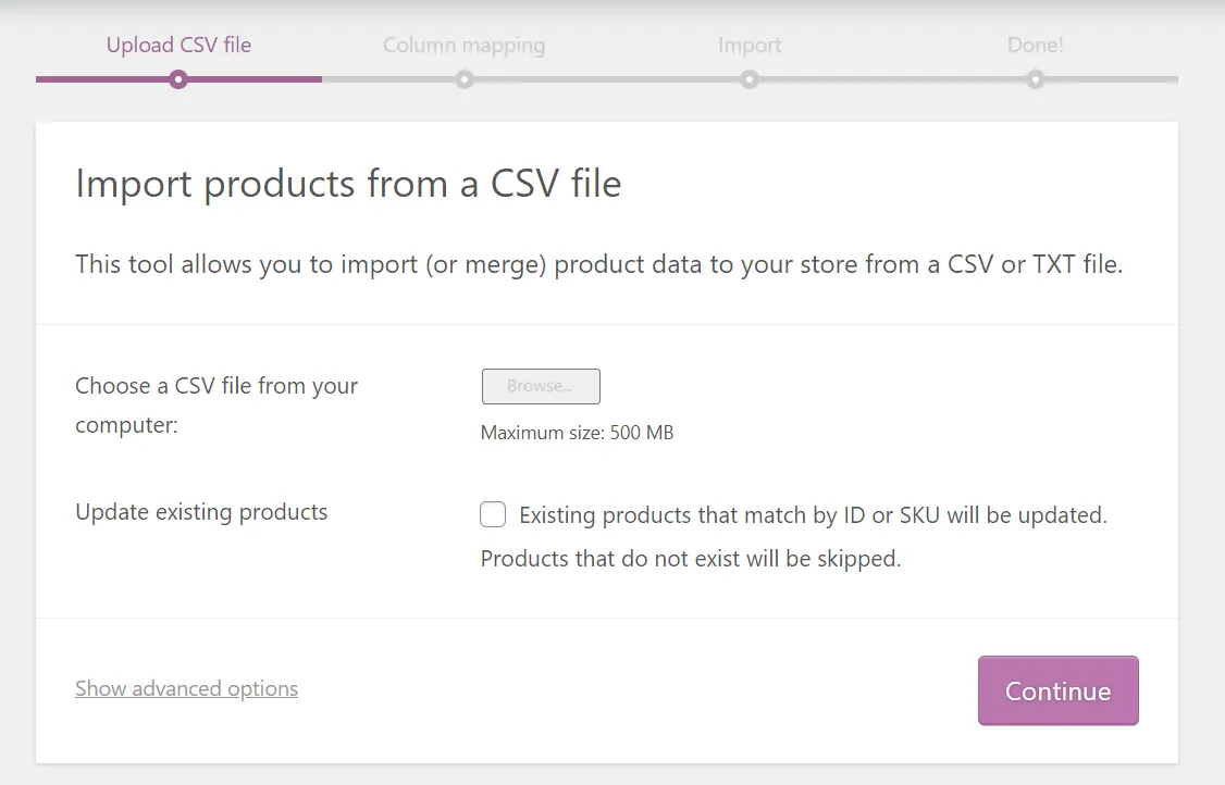 How to import products to WooCommerce upload csv
