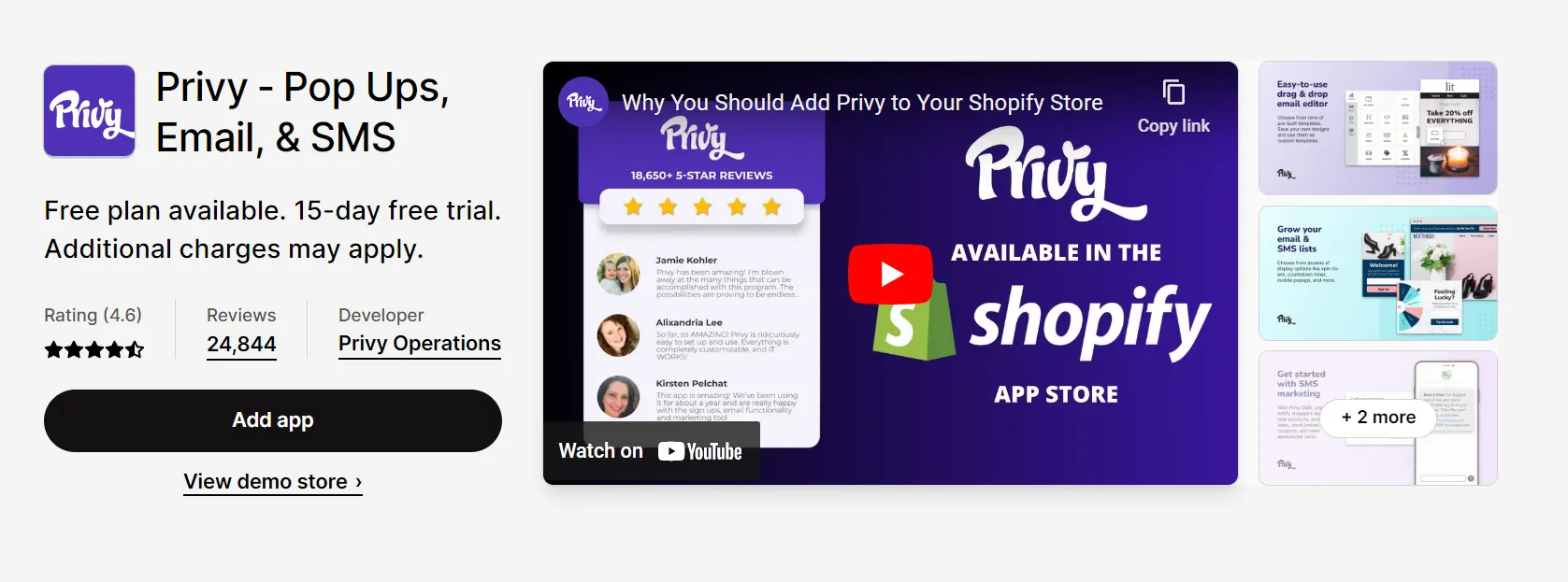 free shopify apps privy
