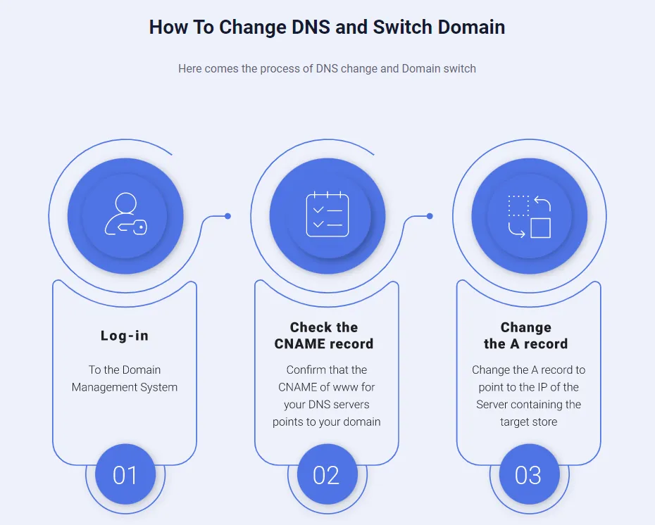 Change DNS and Switch Domain