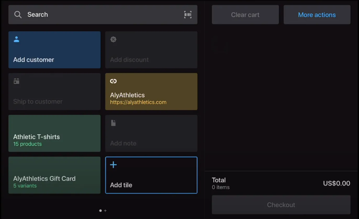 Shopify POS smart grid