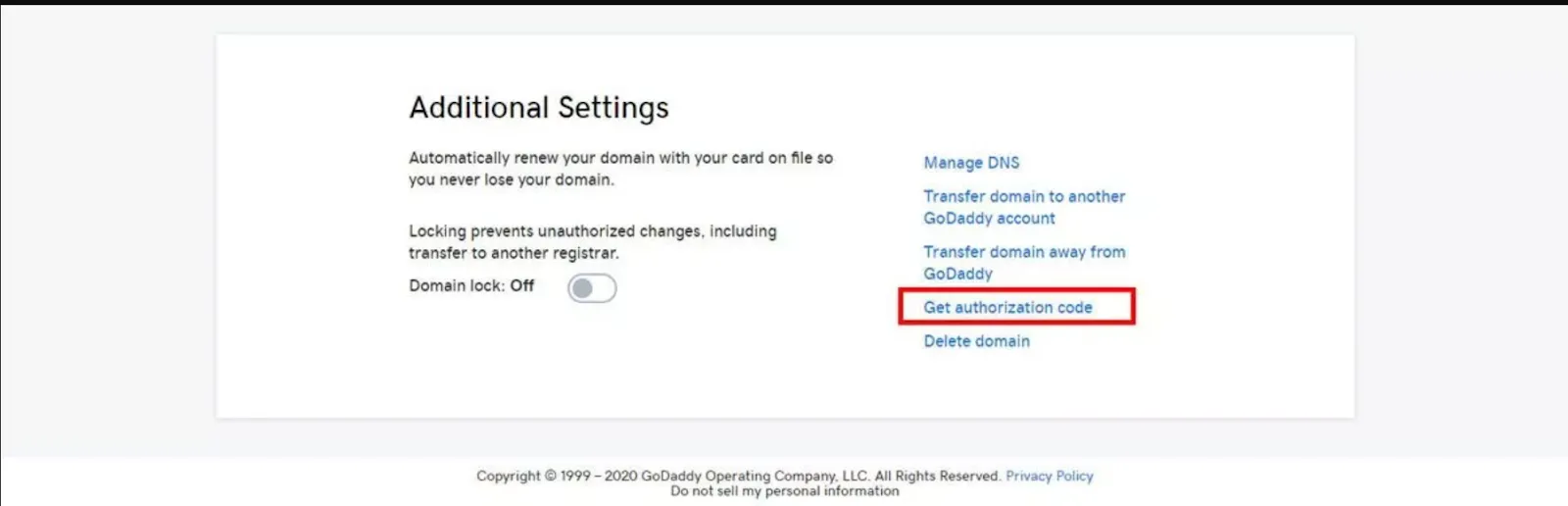 How to transfer domain from GoDaddy to Squarespace authorization code
