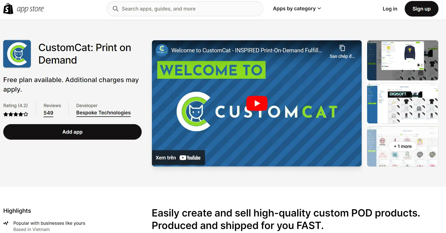 CustomCat: best print on demand apps for shopify