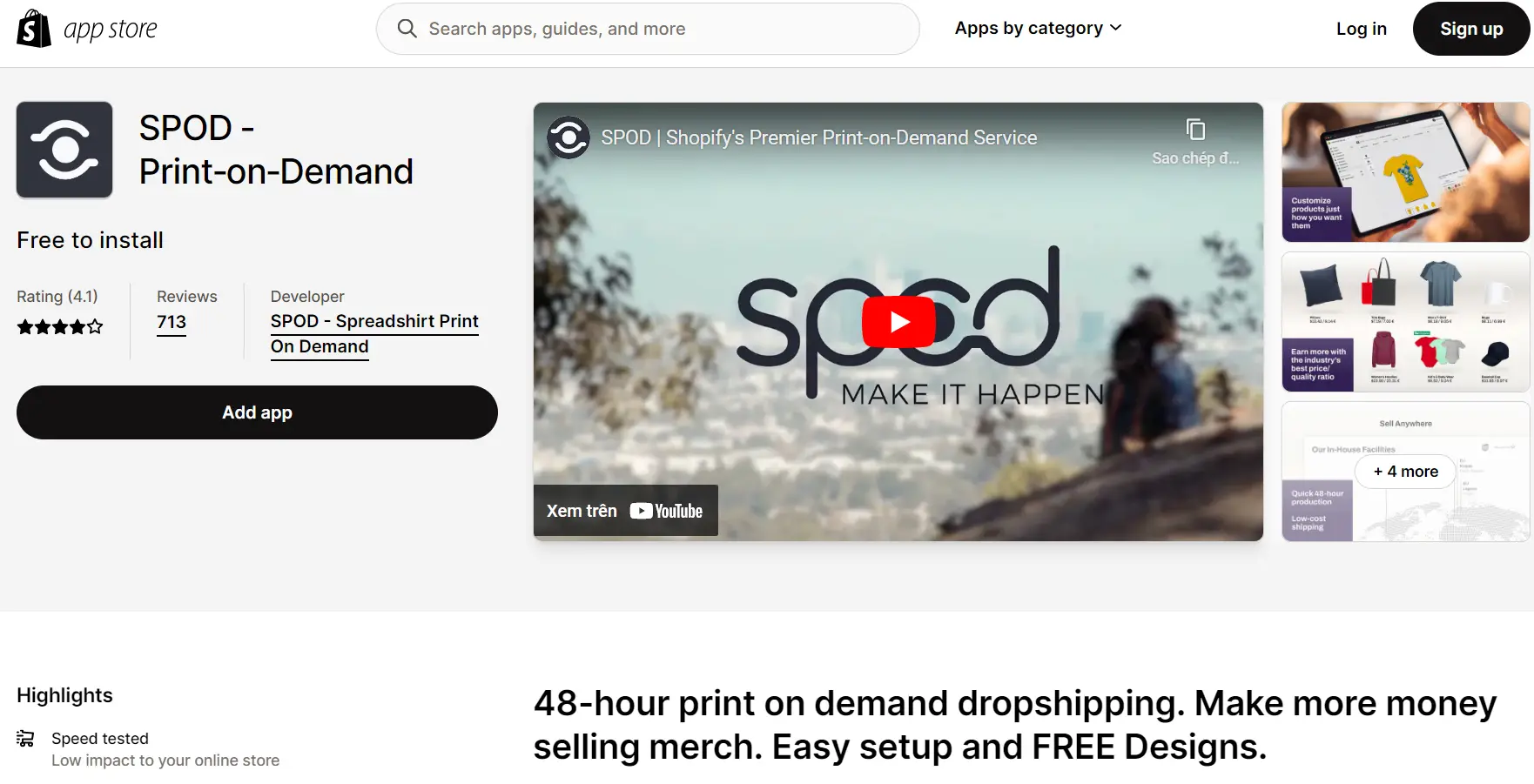 SPOD: best print on demand apps for shopify