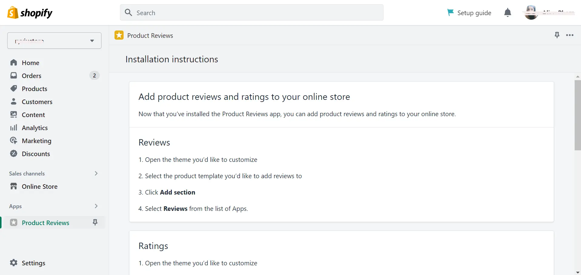 how to add reviews on shopify