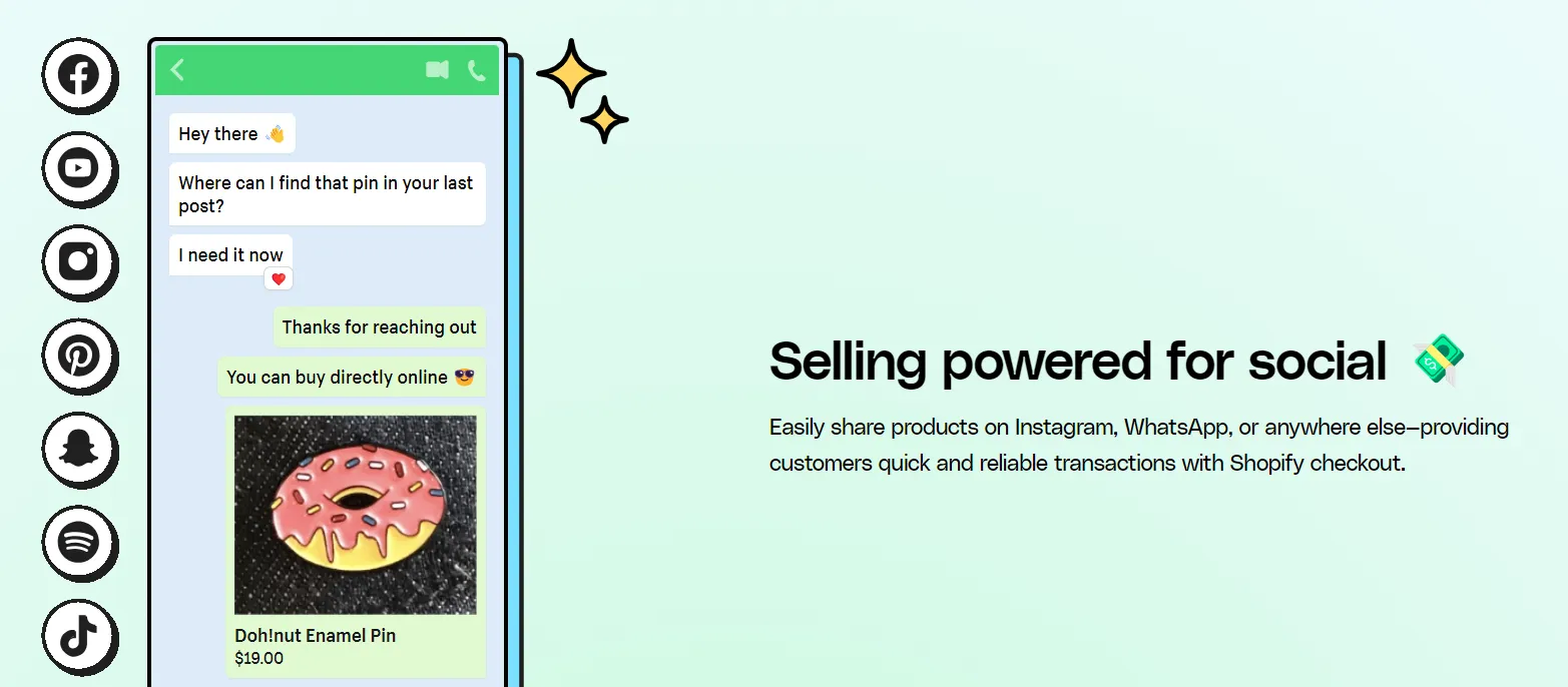 Shopify Starter social commerce