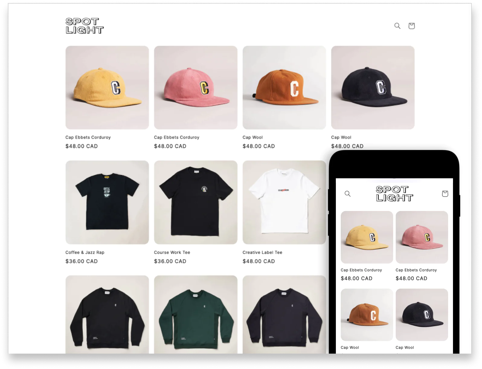 Shopify Starter Spotlight theme