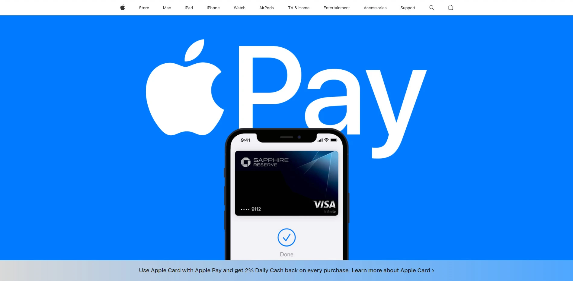 Apple Pay homepage